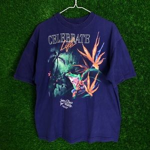 Vintage Animal Frog Single Stitch Shirt Save A Place For WildLife Indiana Federa